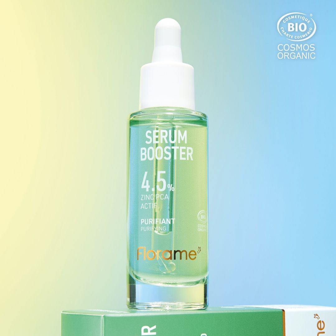 Florame Sérum Booster Purifiant 4,5% Zinc PCA Actif Bio 30 ml 2