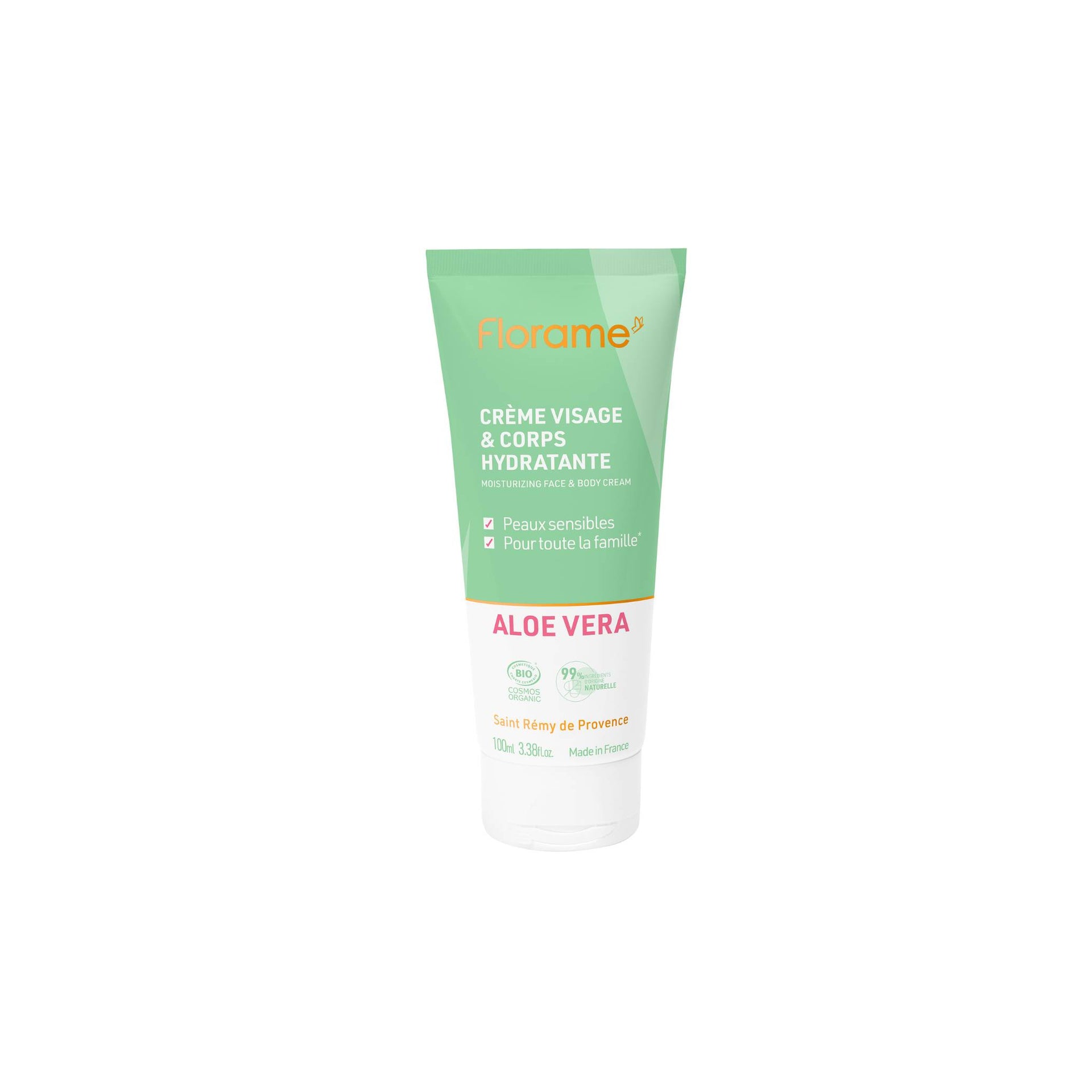 Moisturizing Face & Body Cream with Organic Aloe Vera – Sensitive Skin